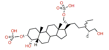 (24xi)-24-Ethyl-5b-cholestane-3a,4a,21,26-tetrol 3,21-disulfate